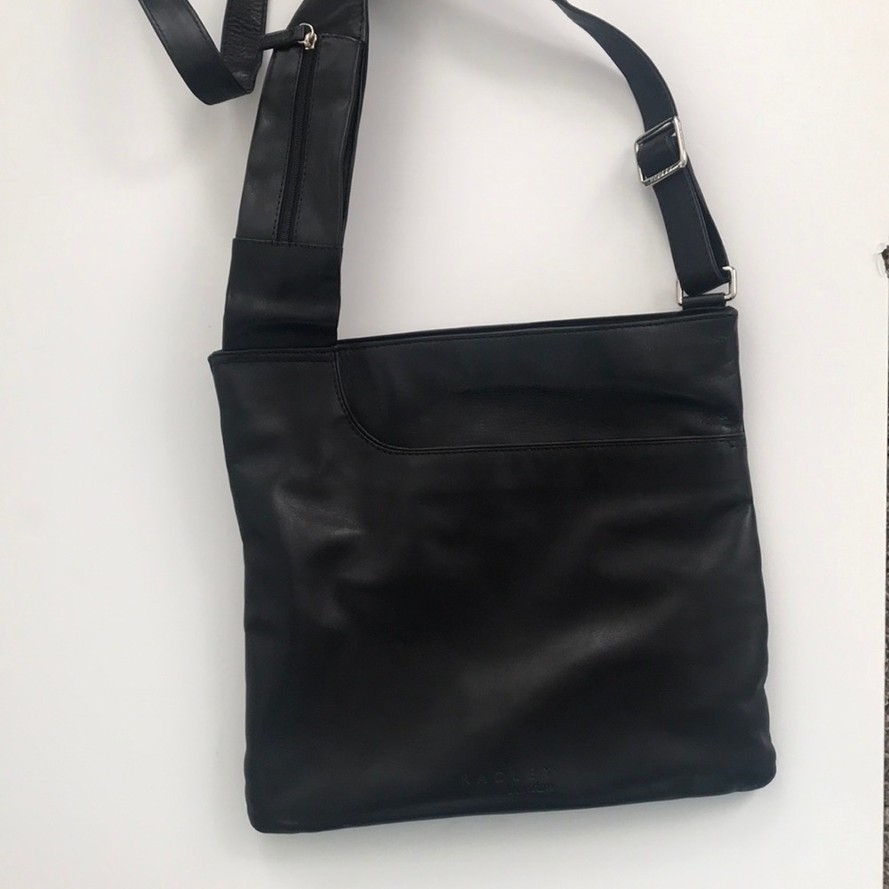 black leather Radley London crossbody